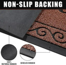 Yimobra Welcome Mat, Heavy Duty Sturdy Door Mats for Home Entrance Outdoor Indoor, Front Doormat for Outside Patio Floor Entry Porch Garage Office, Waterproof, Low Profile, 47 x 24, Maroon by CozyNest Decor