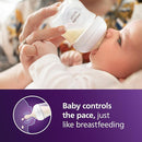 Philips Avent Natural Baby Bottles with Natural Response Nipples (Slow Flow, Flow 2), 4oz, 4-Pack, SCY900/04 by TinyTreasures Baby Boutique