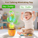 Rechargeable Dancing Talking Cactus Toy for Baby Toddler, Boys Girls Gifts Singing Mimicking Toys Recording Repeating What You Say with 120 English Songs by TinyTreasures Baby Boutique