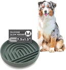 The Slowdown Bowl Silicone Slow Feeder for Dogs & Puppies, Slow Eating, Modern Lick Mat Design, Reduces Gulping, Fits 2 Cups 7.5” Across x 1.5” Tall, Mealtime Challenge, Medium-Spruce by CozyNest Decor