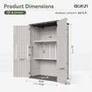 Aoxun 64 Cu.Ft Outdoor Storage Shed with Floor and 2 Shelves, Waterproof Horizontal Resin Cabinet for Garage Storage, Pool Storage, Bike Shed, Garden Shed by GreenHaven Gardens