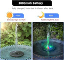 ALUKIKI Solar Powered Fountain 4W Bird Bath Fountains Pump Upgraded Glass Panel Fountains with Color LED Lights 7 Nozzles & 4 Fixers for Garden Small Pond Outdoor Swimming Pool Fish Tank by GreenHaven Gardens