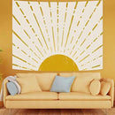 Kanuyee Gold Boho Burning Sun Tapestry Wall Hanging, Retro 70s Abstract Vintage Geometric Line Sunrise Tapestries for Bedroom Living Room Backdrop 60×80 inch by CozyNest Decor