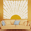 Kanuyee Gold Boho Burning Sun Tapestry Wall Hanging, Retro 70s Abstract Vintage Geometric Line Sunrise Tapestries for Bedroom Living Room Backdrop 44×60 inch by CozyNest Decor