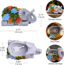 Outdoor Elephant Key Hider Statue - Cute Succulent Elephant Hide a Key Outdoor Decorative - Small Gift Box for Women, Home Decor & Elephant Gifts (Elephant) by GreenHaven Gardens