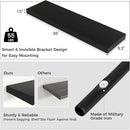 Floating Shelves - 2 Large Wall Mounted Shelves with Invisible Brackets, Long Wood Floating Wall Shelf for Living Room, Bedroom, Kitchen (Black, 36" W x 9" D x 1.5" H) by TinyTreasures Baby Boutique