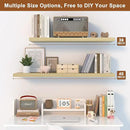12 Inch Deep Floating Shelves for Wall 3 Pack Floating Shelves Large Storage Space Wall Mount Shelf for Living Room Kitchen Bathroom 30" W x 12" D x 1.2" H Oak by CozyNest Decor