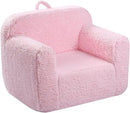 Kids Snuggly-Soft Sherpa Chair, Cuddly Toddler Foam Chair for Boys and Girls, Pink by CozyNest Decor