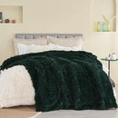 GONAAP Fuzzy Faux Fur Throw Blanket Twin Size Forest Green Super Soft Cozy Plush Fuzzy Shaggy Blanket for Couch Sofa Bed (Forest Green, Twin(60"x80")) by CozyNest Decor