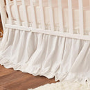 Brandream Baby Crib Bedding Set for Girls Boys Gender Neutral Boho Bohemian Farmhouse Chic Ruffle 6-Piece Nursery Bedding Set - 100% Washed Cotton Cream White by TinyTreasures Baby Boutique