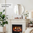 Fabuday White Round Mirror for Wall 20 inch - Circle Mirror for Bathroom, Entryway, Living Room, Hallway, Bedroom Decor, Small Matte Frame Mirrors by CozyNest Decor