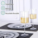 Ciaell 12 Pack Clear Plastic Wine Glasses - 10 Oz Disposable Wine Glasses with Stem for Parties & Weddings & Poolside & Outdoors & Camping