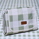 80"x80" Extra Large Waterproof Outdoor Mat - Sandproof Foldable Picnic Blanket for Family Camping, Backyard, Beach Parties - Heavy Duty & Easy Storage (Green&White) by TinyTreasures Baby Boutique