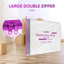 ZCHENBS® – Mattress Bags for Moving and Storage,Mattress Bag with Zippers,5 Mil Ultra-Thick Bed Bag,Waterproof,Anti-Tear,Heavy-Duty Mattress bag (Tansparent/Purple, Full/Full XL-(2 Pack)) by TinyTreasures Baby Boutique