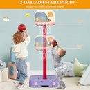 Costzon Kids Basketball Hoop, 2 in 1 Toddler Basketball Hoop Toy Set with Ring Toss & Storage Box for Boys Girls Baby, Portable Basketball Hoop Stand with Adjustable Height for Indoor Outdoor by TinyTreasures Baby Boutique