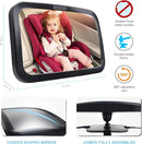 Shynerk Baby Car Mirror, Safety Car Seat Mirror for Rear Facing Infant with Wide Crystal Clear View, Shatterproof, 360° Rotation, Crash Tested and Certified by TinyTreasures Baby Boutique