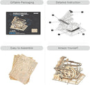 ROKR 3D Wooden Puzzles Marble Run Set - Mechanical Model Kit for Adults DIY Roller Coaster Toys Gifts for Boys/Girls (Marble Parkour) by TinyTreasures Baby Boutique