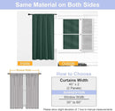 Simplebrand Ava Ever Green Blackout Curtains for Bedroom 63 Inch Length 2 Panels Set, Thermal Insulated Energy Saving Rod Pocket Window Treatment Curtains Blackout Drapes, W40 x L63 Inch, Ever Green by TinyTreasures Baby Boutique