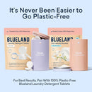 BLUELAND Oxi Laundry Booster Powder with Tin, Starter Set, Clear Skies Scent, 25 Loads, 17.6 oz, Plastic-Free, Eco Friendly, Oxy Cleaner, Stain Remover by TinyTreasures Baby Boutique
