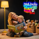 LED Read Books Be Kind Neon Signs Classroom Neon Lights Wall Decor for Reading Room, Classroom, Bookstore, Library, Museum, Study Room Gifts Art for Book Lover, Kids,Friends,family-13.4 x 12.6 IN-USB Powered-Acrylic by CozyNest Decor