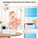 Baby Monitor, 4.3" Video Baby Monitor with 1080P Camera, Smart 2.4G WiFi Audio Monitor with Remote PTZ, Night Vision, 2-Way Talk, Sleep Mode, RGB Night Lights, Lullabies & 1000ft Range, APP Control by TinyTreasures Baby Boutique