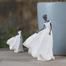 Guichifun Fairy Statue Collection Home Decoration - White Leaf Angel Girls Resin Living Room Bookshelf Decor Garden Outdoor Bathroom Decorations Figurines Gift 5.5 x 3.25 x 8 Inch by CozyNest Decor