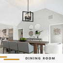 ANKYLHUA Small Black Chandelier,6-Lights Ceiling Light Fixture E12,Adjustable Hight Pendant Lights Kitchen Island,Chandeliers for Dining Room Bedroom,Entryway,Foyer by CozyNest Decor
