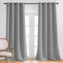 NICETOWN Bedroom Blackout Curtains Panels - Energy Saving Thermal Insulated Solid Grommet Light Blocking Draperies for Bedroom/Hall (2 Panels, Silver Grey, W52 x L108) by TinyTreasures Baby Boutique