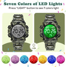 Kids Watch,Boys Watch for 3-15 Year Old Boys,Digital Sport Outdoor Multifunctional Chronograph LED 50 M Waterproof Alarm Calendar Analog Watch for Children with Silicone Band,Kids Gift by TinyTreasures Baby Boutique