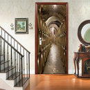 3D Door Stickers Murals Peel and Stick - Wine Cellar Wallpaper Self-Adhesive Decals - Removable PVC Waterproof Poster for Bedroom Living Room 35.4" x 78.7" by GreenHaven Gardens