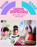 Tronsmart KH01 Kids Headphones - Foldable Over-Ear With Safety Volume 85/93dB, HD Stereo, 3.5mm Jack for Boys/Girls/School/Kindle/Travel/Tablets (Pink) by TinyTreasures Baby Boutique