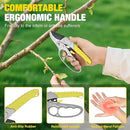 Yesker Pruning Shears Garden Shears 7.8" Professional Garden Scissors Sharp 65 Manganese Steel Blade Heavy Duty Clippers Hand Pruners for Cutting Fresh Flowers Branch Plant Trimming Gardening Tools by GreenHaven Gardens