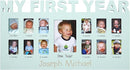 Let's Make Memories Personalized Baby's First 12 Months Photo Frame- New Parents- Newborn- Nursery - Blue by TinyTreasures Baby Boutique