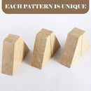 Marble Bookend for Heavy Books, Decorative Bookends for Shelves, Durable and Heavy-Duty Book End for Hardback Book & CDS, Unique Book Stopper & Holder, Pearlly Yellow, Set of 2 by CozyNest Decor