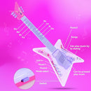 Guitar and Microphone Play Set with Glasses,Music Toys with Music&Light,Kids Karaoke Machine,Music Instruments for Toddlers,Girls,Perschool Educational Toys Gift for Children by TinyTreasures Baby Boutique