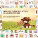 Mewaii Crochet Kit for Beginners Level 3 with 40% Extra Eco-Friendly Pre-Started Easy Yarn, Step-by-Step Video Tutorials for Adults and Kids (Highland Cow) by TinyTreasures Baby Boutique