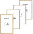 HAUS AND HUES Set of 4 11x17 Picture Frames - Natural Oak Wood Gallery Wall Set, 17x11 Frames Decor, Collage Photo Frames by CozyNest Decor