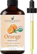 Handcraft Blends Organic Orange Essential Oil – 1 Fl Oz – 100% Pure and Natural – Premium Grade Essential Oil for Diffuser and Aromatherapy by CozyNest Decor
