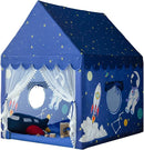 Kids Play Tent Playhouse Indoor Tent for Kids Boys Toddler, Large Castle Play House Bed Tents Spaceship Outer Space Rocket Blue by TinyTreasures Baby Boutique