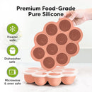 KeaBabies Silicone Food Freezer Trays with Lid, 2oz x 10 Pods Baby Food Storage Containers, Easy Puree Meal Prep, Breast Milk Silicone Freezer Molds, Dishwasher,Microwave Safe,BPA-Free(Roseate) by TinyTreasures Baby Boutique