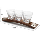 Cigar Glass Coaster With 3 Whiskey Cigar Glasses Slot To Hold Cigar Whiskey Glass Gi by The Wine Savant