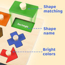 Shape Puzzles Wooden Puzzles for Toddlers, Peg Puzzle Educational Shape Sorter Toys Wooden Shape Board Puzzles, Preschool Learning Educational Toy for Baby Girls Boys by TinyTreasures Baby Boutique