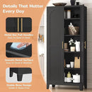 70.87" H Metal Kitchen Pantry Cabinet, Freestanding Cupboard with 2 Doors and 4 Adjustable Shelves, Tall Metal Storage Cabinet for Kitchen, Bathroom, Dinning Room or Laundry Room （Black） by CozyNest Decor