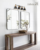 FEMILA Bathroom Vanity Light, 4-Lights Bathroom Light Fixtures Over Mirror, Modern Wall Mounted Lamp, Hammered Metal Shade, 4FG59B-4W BK by CozyNest Decor