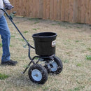 Titan Attachments 50 lb Professional Fertilizer Push Broadcast Spreader, Spreads 10 to 12 FT, Lawn Care and Ice Melter, Yard Tool by GreenHaven Gardens