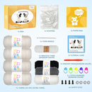 MOREJMTT Crochet Kit for Beginners Animal,Crochet Animal Kits,Crocheting Kit for Starters,Learn to Crochet with Step-by-Step Video Tutorials,Beginner Crochet Kits for Adults(2 Pack French Bulldog) by TinyTreasures Baby Boutique