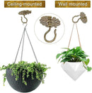 Dolibest Wall Mount Ceiling Hooks,Plant Hooks for Ceiling Metal Plant Bracket Iron Wall Mount Lanterns Hangers Hooks for Hanging Plants Lights, Outdoor Wire, Fairy Lights, Wind Chimes, Bronze(2PCS) by GreenHaven Gardens