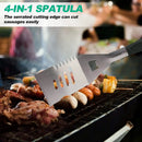 HAUSHOF Large Grill Accessories Heavy Duty BBQ Set Gifts for Men/Women - Premium Stainless Steel Spatula, Fork & Tongs, Barbecue Utensils Tool Kit Gift for Grilling Lover Outdoor by GreenHaven Gardens