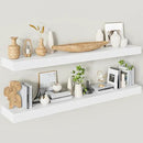 Heimlove Floating Shelves for Wall 48 Inches Long,9.3" Deep White Floating Shelf Set of 2,Wall Mounted Shelves for Bathroom Bedroom Living Room Kitchen Office,Shelf for Books Storage Room Decor by CozyNest Decor