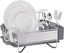 KitchenAid Compact Space Saving, Dish Rack with Removable Flatware Caddy and Angled Self Draining Drainboard, Satin Gray, 15-Inch-by-13.25-Inch by CozyNest Decor